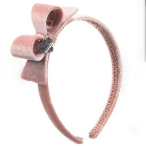 MonnaLisa Velvet Blush Bow Headband